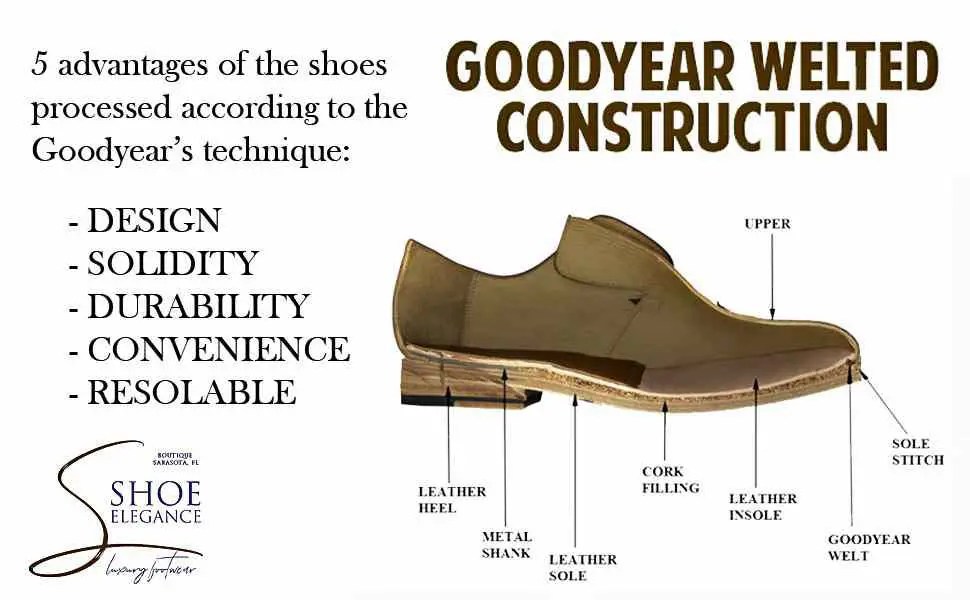 goodyear welted shoes, goodyear welt construction, goodyear flex, shoes for men, shoes for women